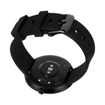X-Watch SIONA COLOR FIT Schrittzähler Uhr einfache Handhabung Smartwatch (3,7 cm/1 Zoll, iOS und Android), Smartwatch Damen, Pulsuhr, WhatsApp, Blutdruck, Schlaf, Metallgehäuse