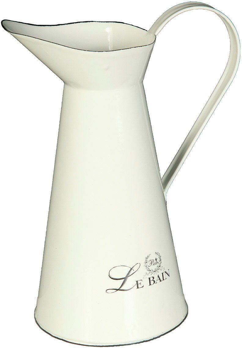 Ambiente Haus Kanne Krug aus Emaille in Antikcreme (H) 26 cm, (1-St)