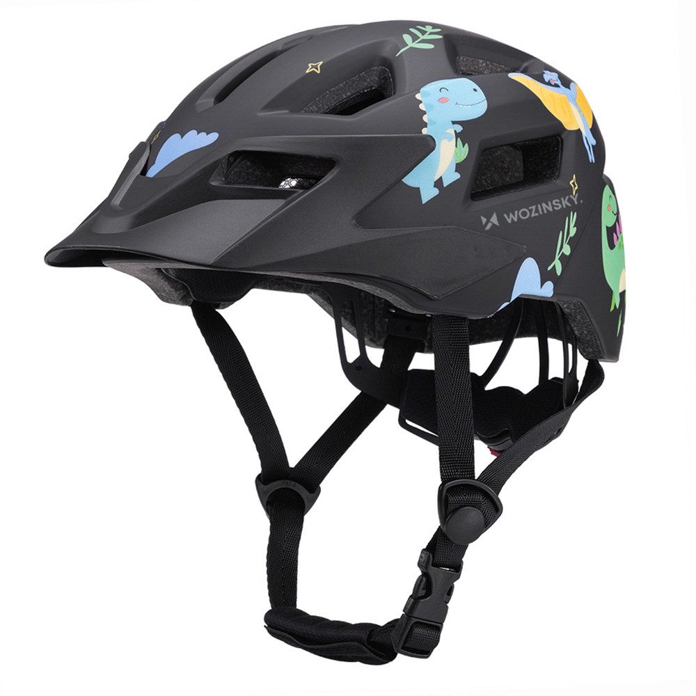 Wozinsky Kinderfahrradhelm Mountainbikehelm Radhelm Kinderschutzhelm (Spar-Set, 1-tlg., 52-56 cm leicht), abnehmbares Visier, 360°-Verstellrad, nur 250 g