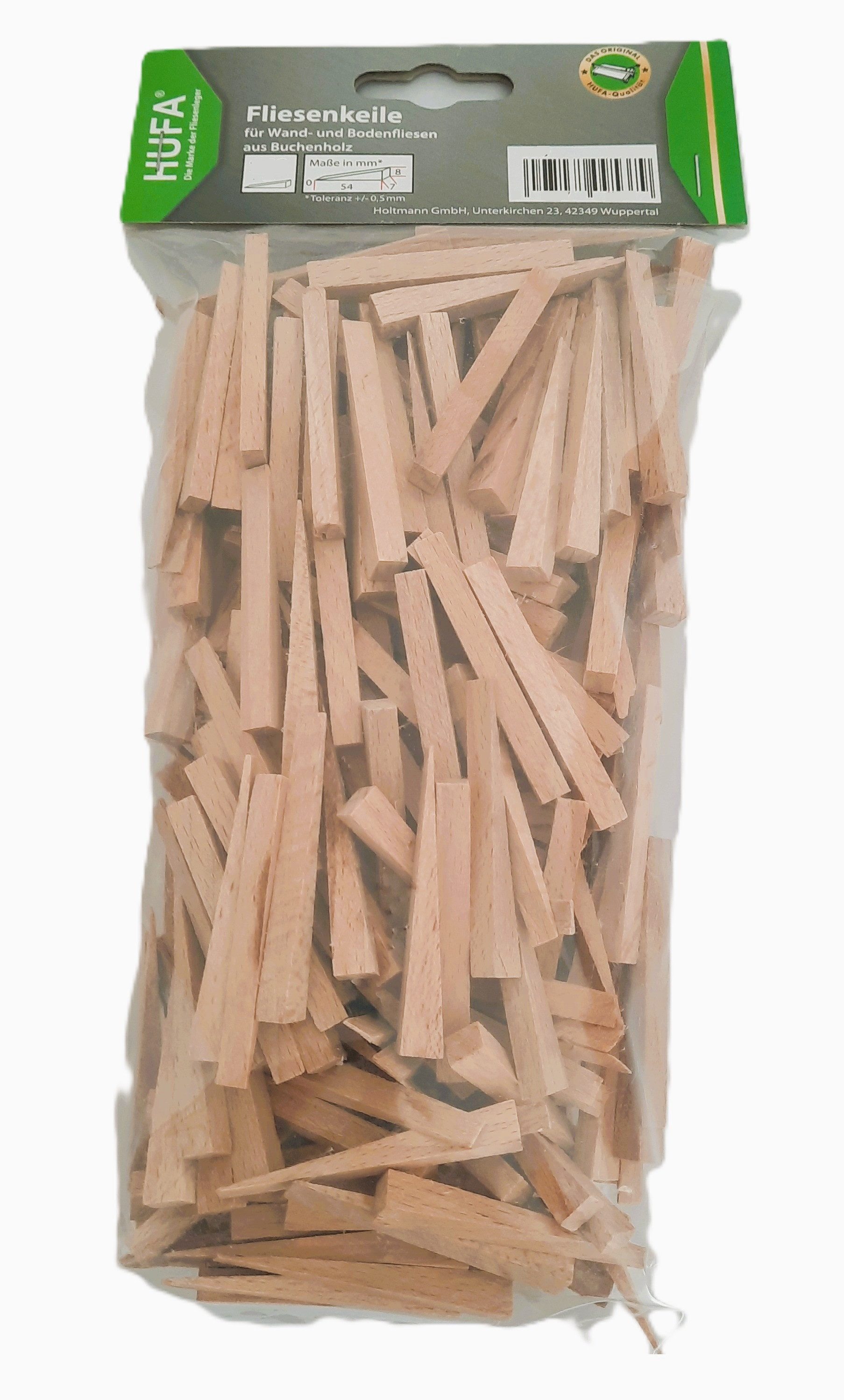 Hufa Verlegekeil Hufa Fliesenleger Buche Holz Fliesenkeile 500 Stück, für Wand- und Bodenfliesen