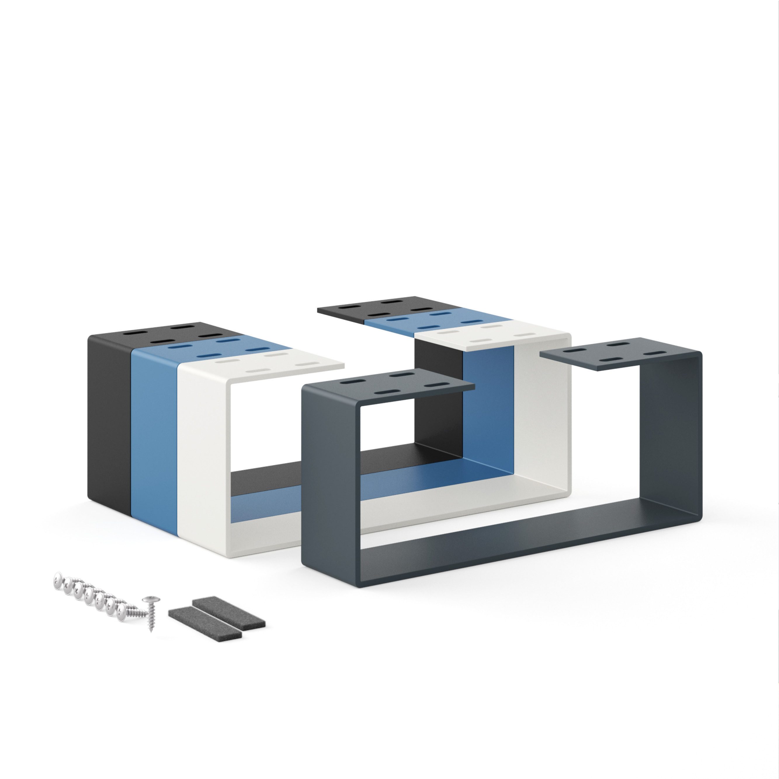 HOLZBRINK Sitzbank Tischgestell Möbelfüße Tischuntergestell inkl. Bodenschoner HLT-05 (Tischkufen), Tischkufen Industriestahl pulverbeschichtet