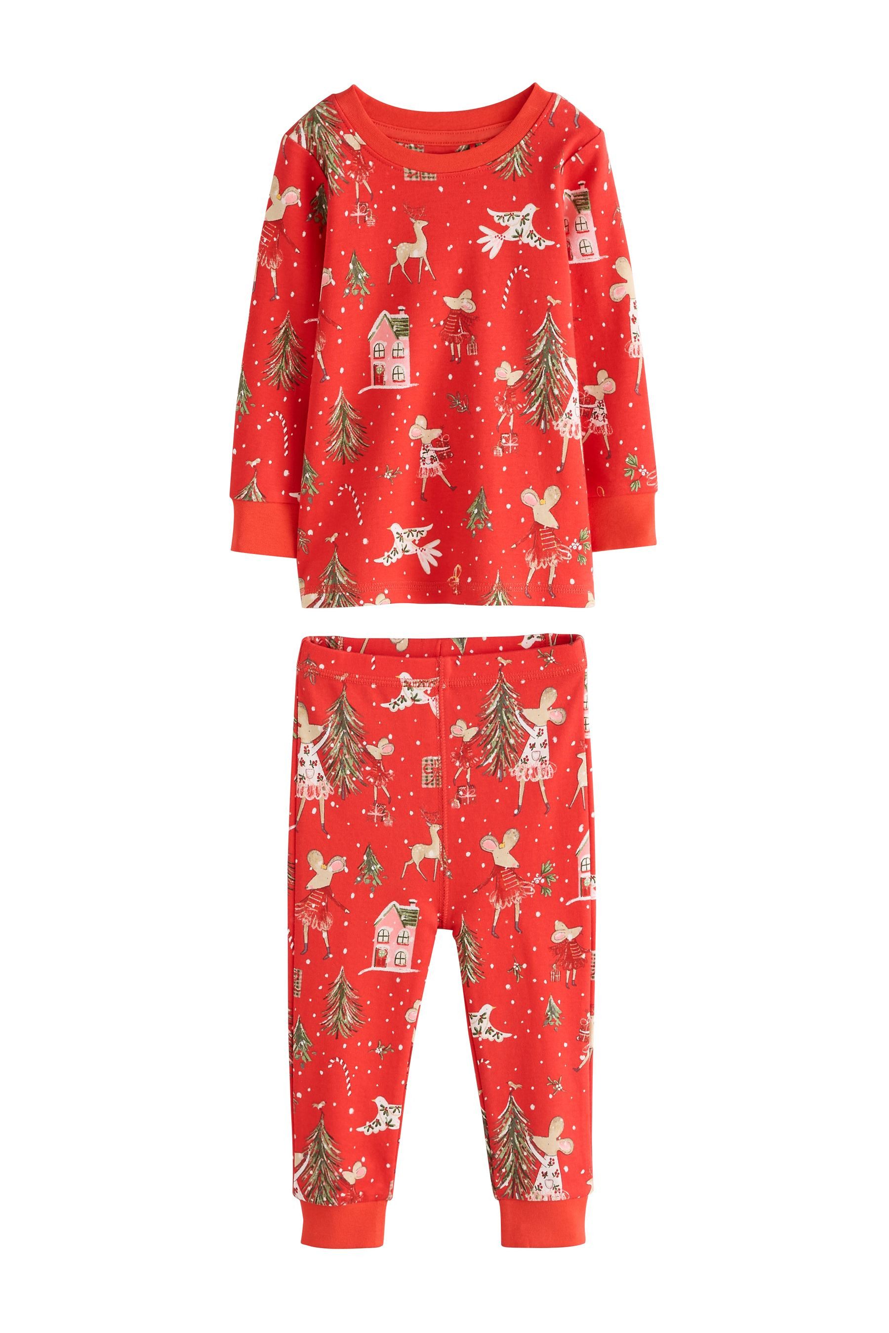 Next Pyjama Kuscheliger Schlafanzug mit Weihnachtsmotiv (2 tlg)