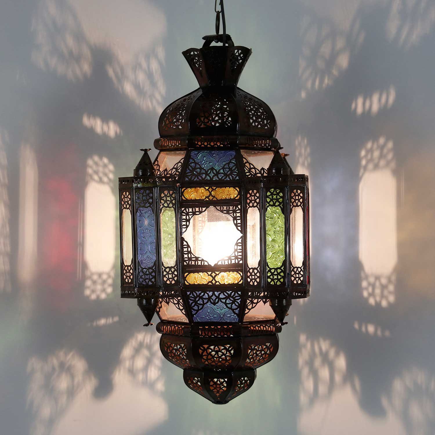 Hängeleuchte, Deckenleuchte Marokko Moro Moula Multi Lampe aus Casa marokkanische Klar Kunsthandwerk Orientalische