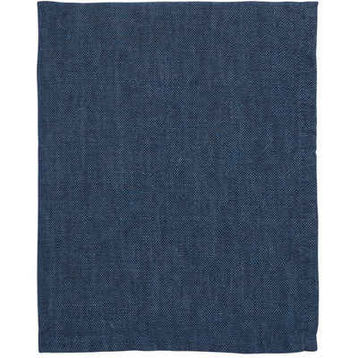 Greengate Stoffserviette Leinen Serviette marineblau 40x40cm