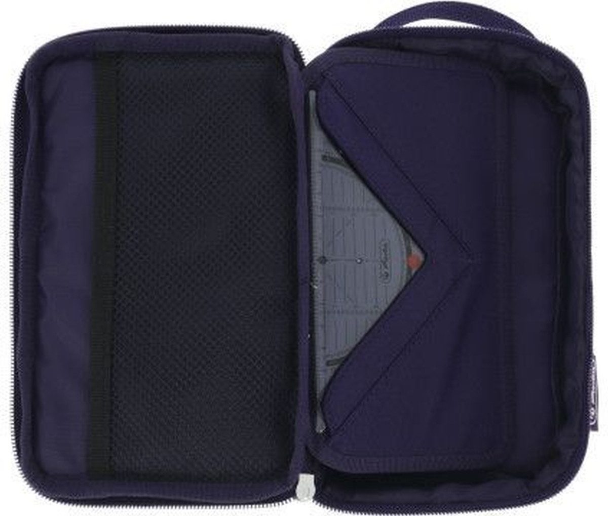 Herlitz Federtasche Schüleretui Faulenzer 2 Go Polyester 210x60mm CamoPurple (2 Stück)