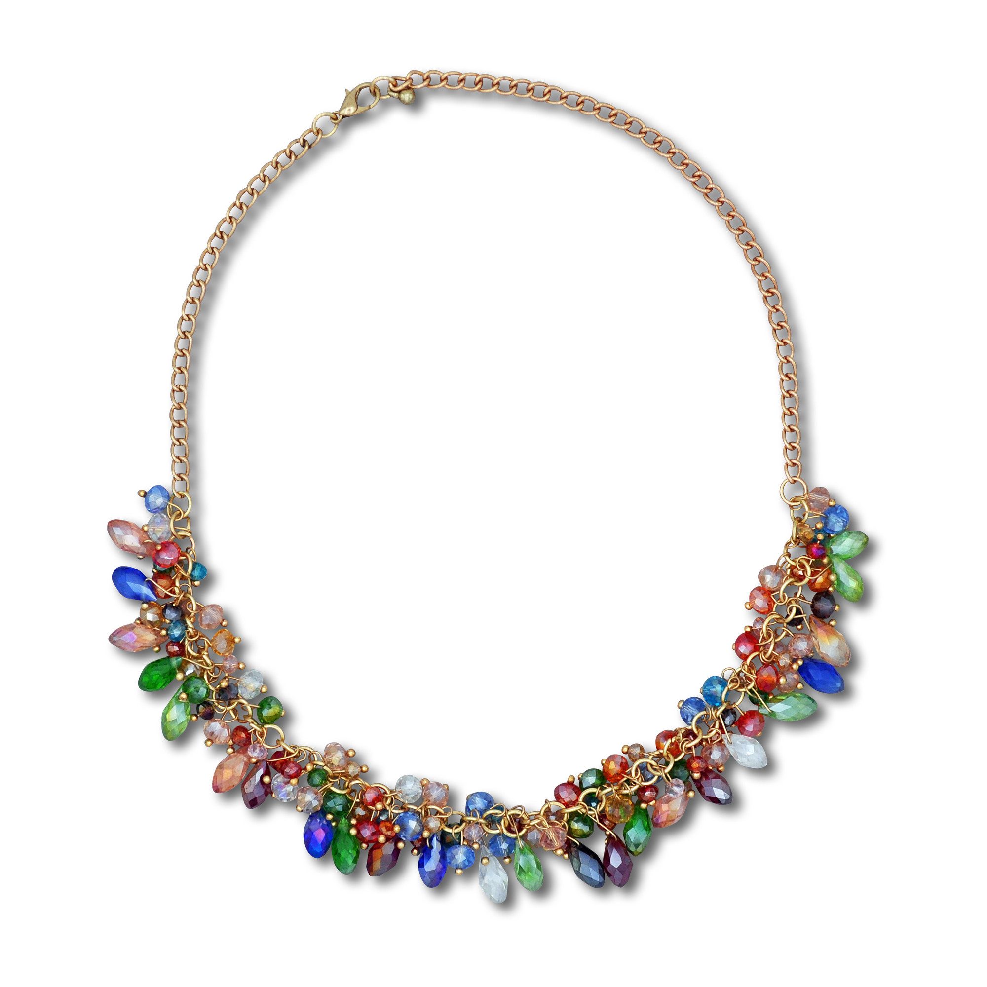 Steuer Collierkettchen Collier mit bunter Glaszierde günstig online kaufen