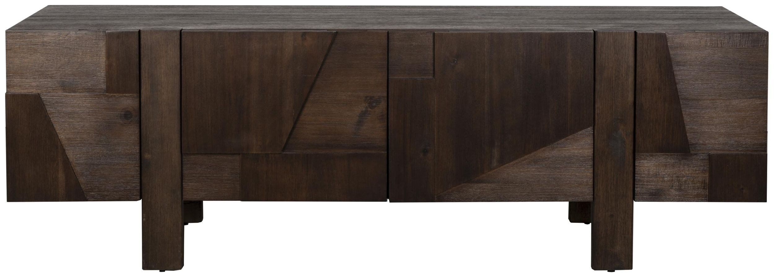 Dutchbone Sideboard Zuiver Sideboard BRUNEAU Eschenfurnier Dunkelbraun 150cm