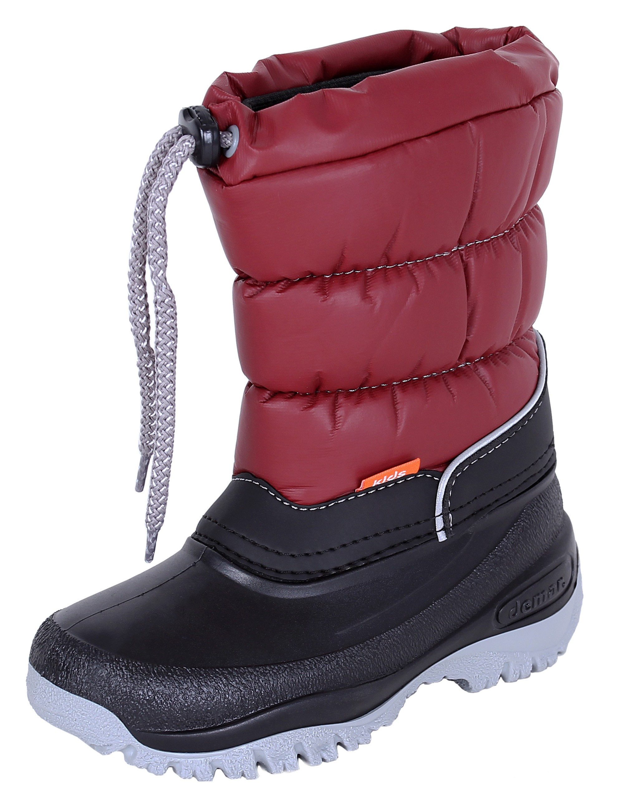 Demar Dunkelrot-schwarze, gefütterte Winterstiefel LUCKY DEMAR 29-30 EU Winterboots