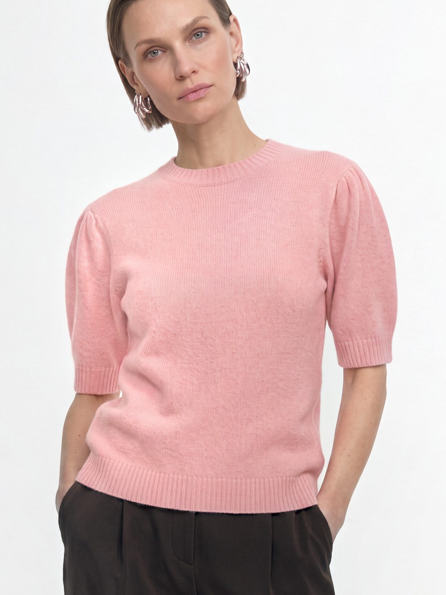 RICHROYAL Kurzarmpullover Rich & Royal