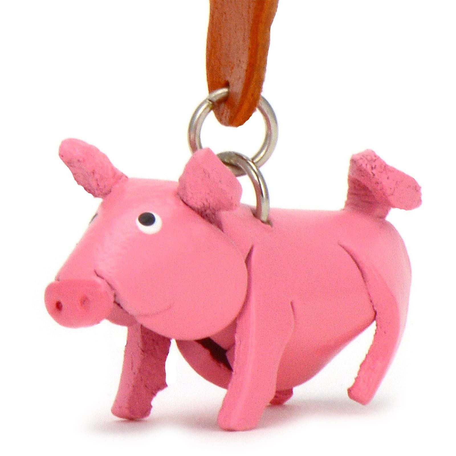 Schlüsselanhänger Set Schwein Schlüsselanhänger aus Leder