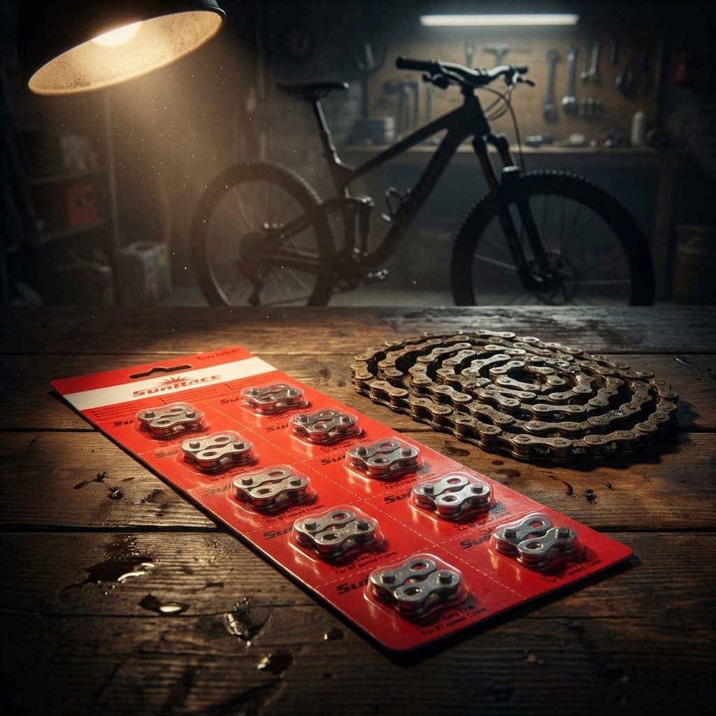 SunRace Fahrradkette SunRace 1s/6-8s Kettenschloss Easy Link Shim 1/2 x 3/32 Zoll