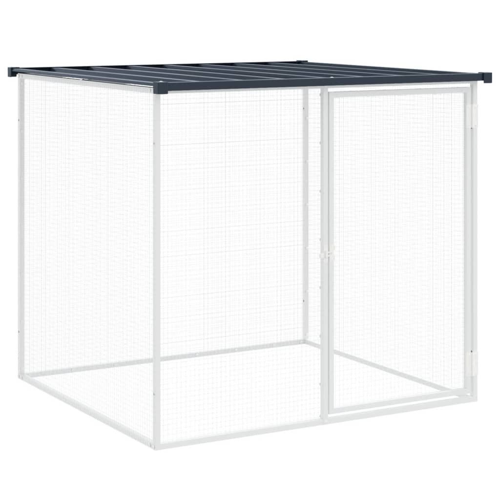 vidaXL Hühnerstall, Hühnerkäfig mit Dach Anthrazit 103x98x90 cm Verzinkter Stahl