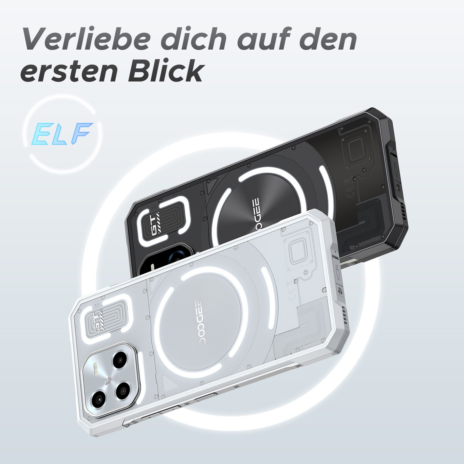 DOOGEE BLADE GT 5G Handy inkl. Handyhalterung, 256GB/2TB TF, 6.72", 5500mAh Smartphone (6.72 Zoll, 256 GB Speicherplatz, 48 MP Kamera, mit LED Lichteffekte,WiFi 6, Fingerabdruck, Gesichtserkennung, NFC)