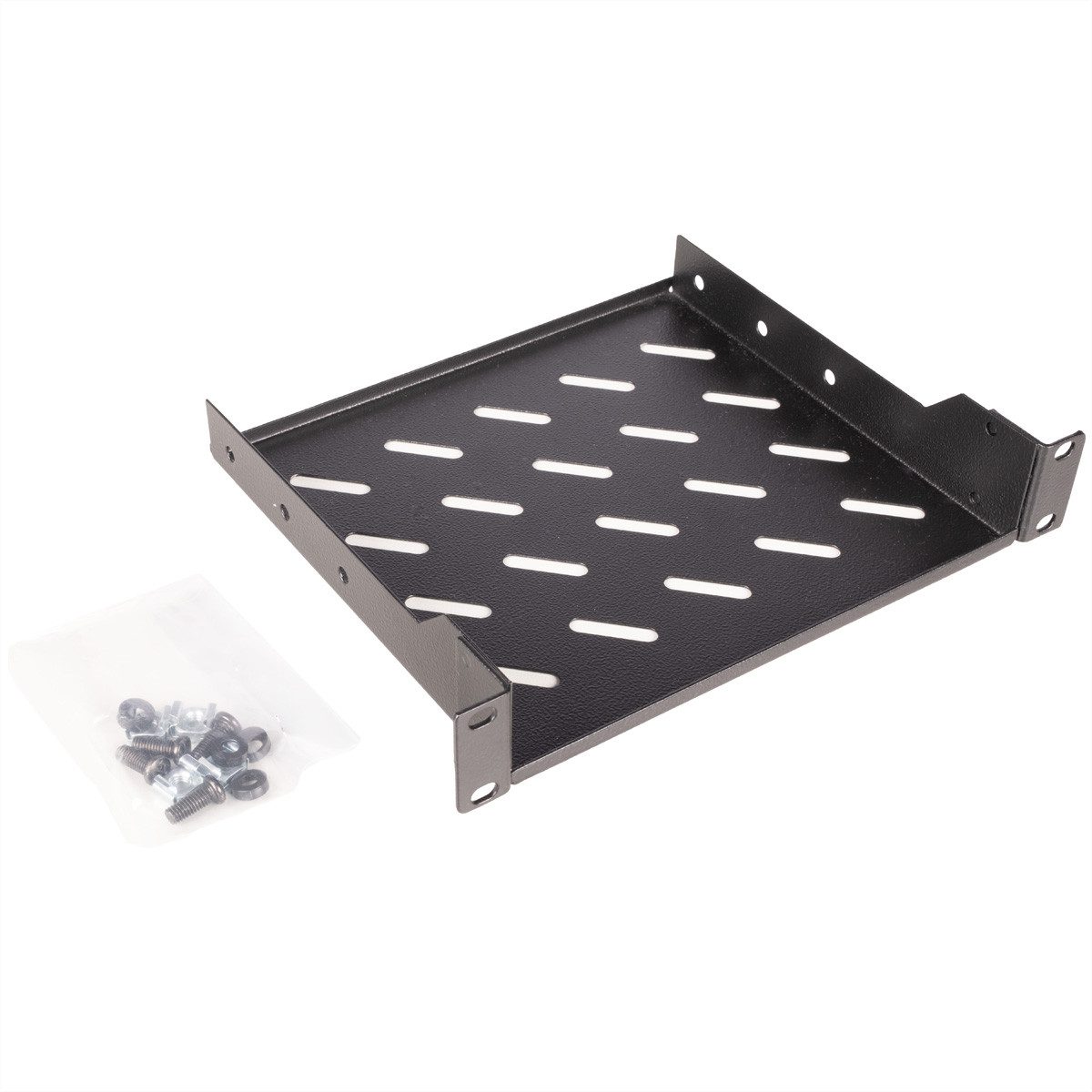 ROLINE Netzwerkschrank 10-Zoll Fachboden 1 HE, 200 T schwarz