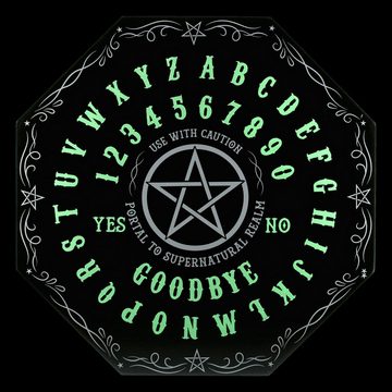 Figuren Shop GmbH Dekoobjekt Wahrsagerbrett - Glow in the Dark - Ouijaboard Fantasy Gothic Dekoration