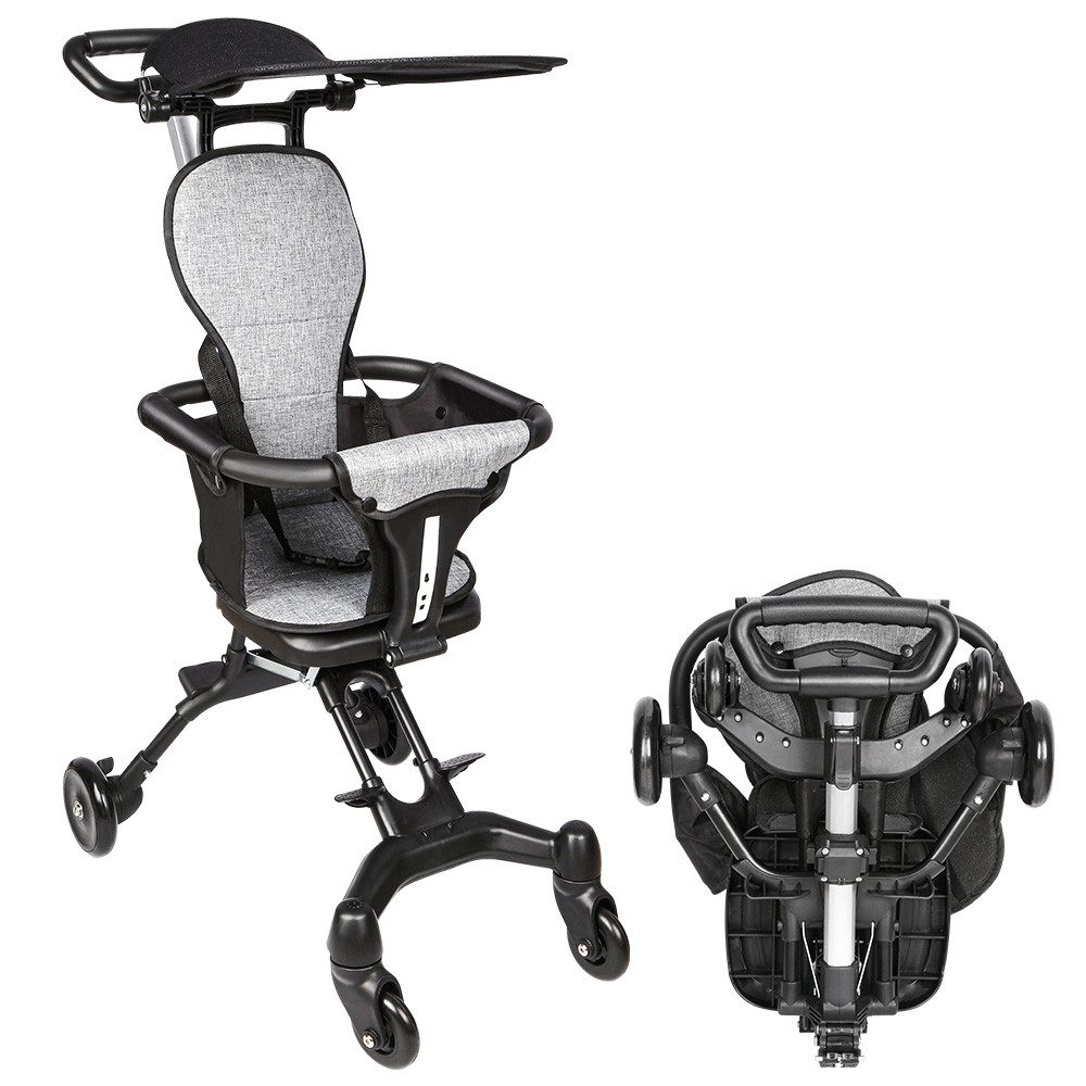 JEOBEST Kinder-Buggy Kinderwagen 2 in 1 Komplettset Buggy von Geburt, Zusammenklappen, Geräumiger Sitz, Schwenkbare Vorderräder