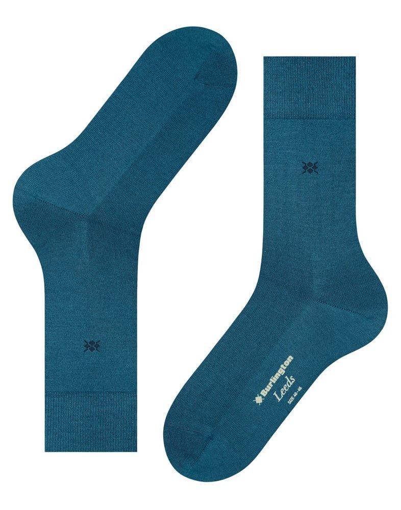 Burlington Socken Tagessocke Leeds SO Herren aquamarine - 1 Paar