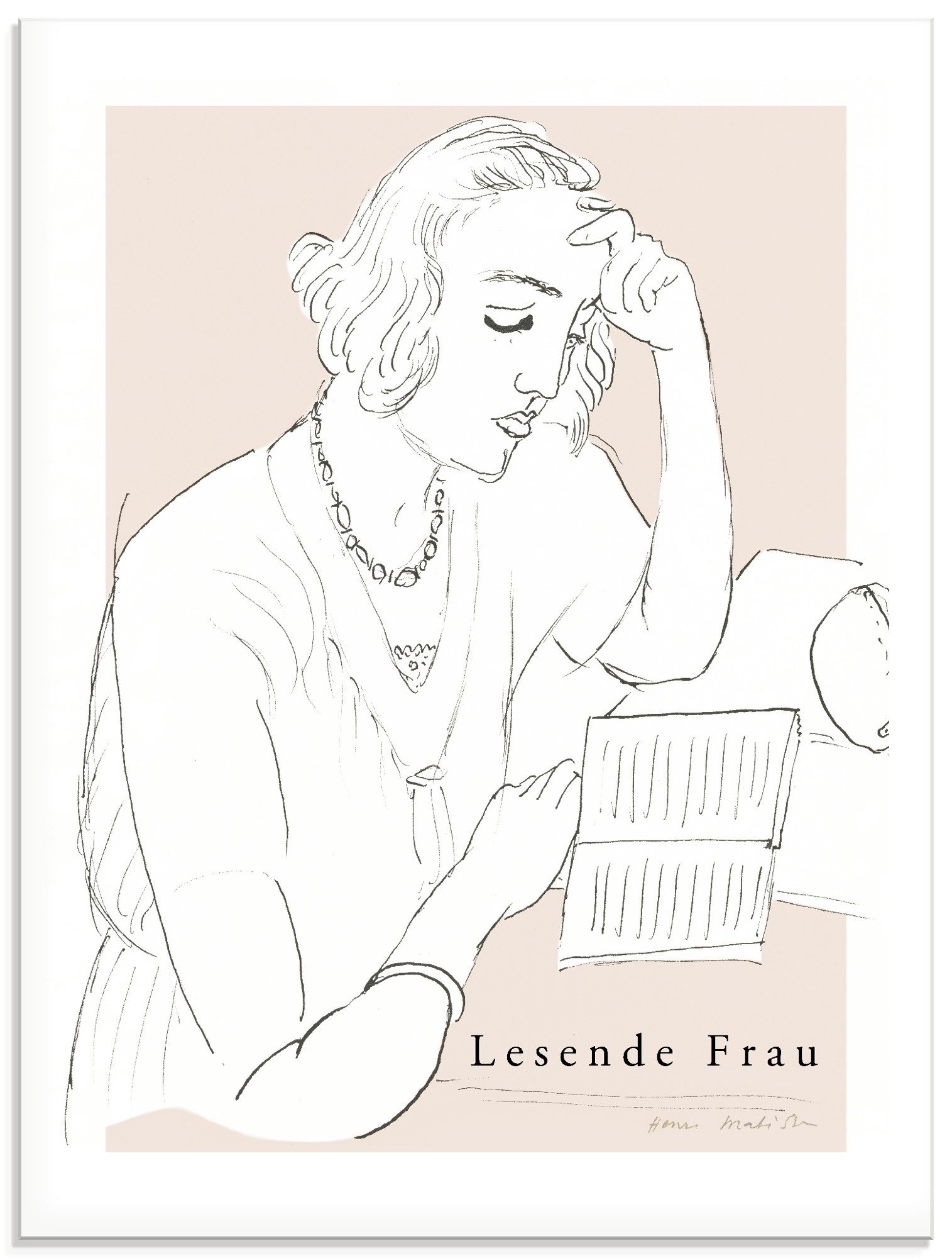 Artland Glasbild Lesende Frau, Bilder von Frauen (1 St), in verschiedenen Größen