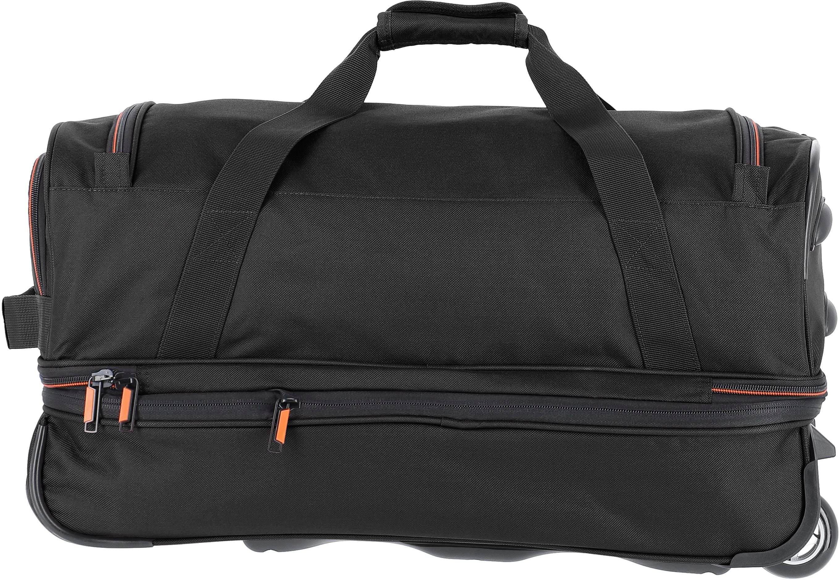 travelite Reisetasche Basics, 55 cm, Schwarz Rollen mit