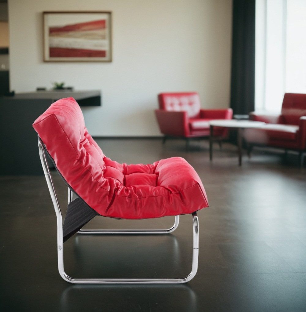 KADIMA DESIGN Loungesessel Lounge Clubsessel, Chromkufen, günstig online kaufen