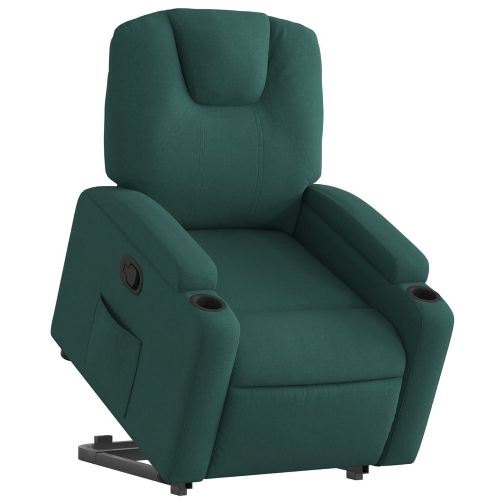 furnicato Massagesessel Relaxsessel Dunkelgrün 74 x 88 x 97 cm mit Aufstehhilfe (1-St)