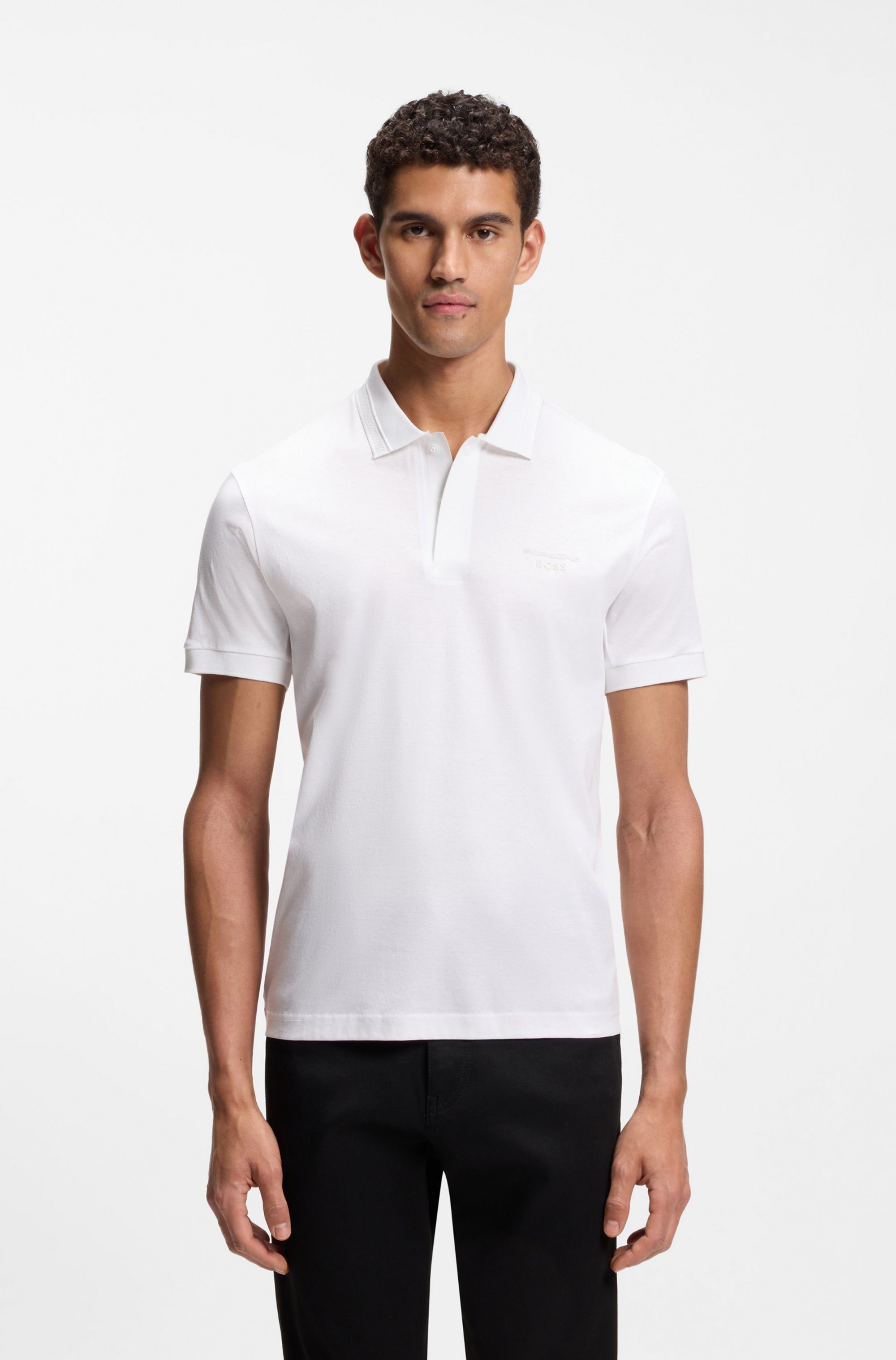 BOSS GREEN Poloshirt Porsche Spirit 70 Capsule Collection Premium Herrenmode Innovative Geruchskontroll-Technologie HEIQ MINT
