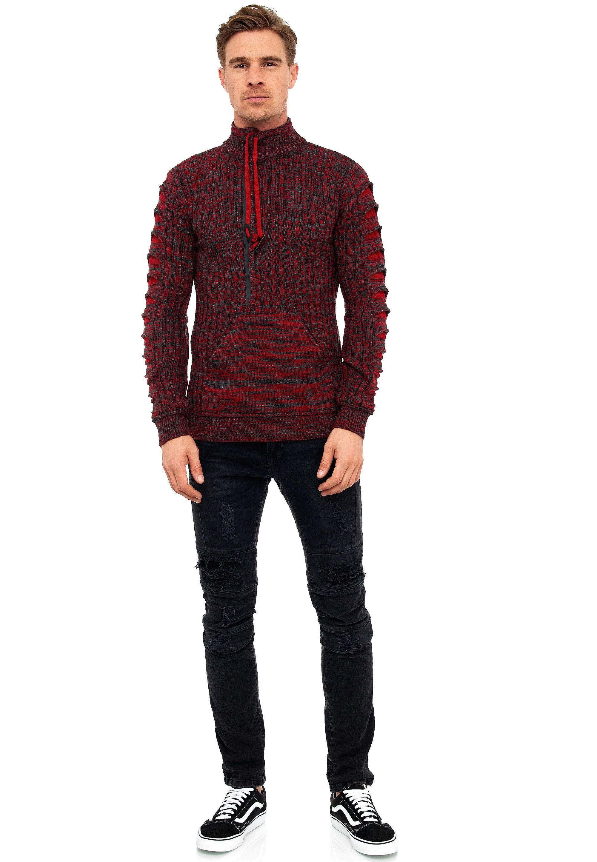 Rusty Neal Strickpullover mit stylischem Ausschnitt