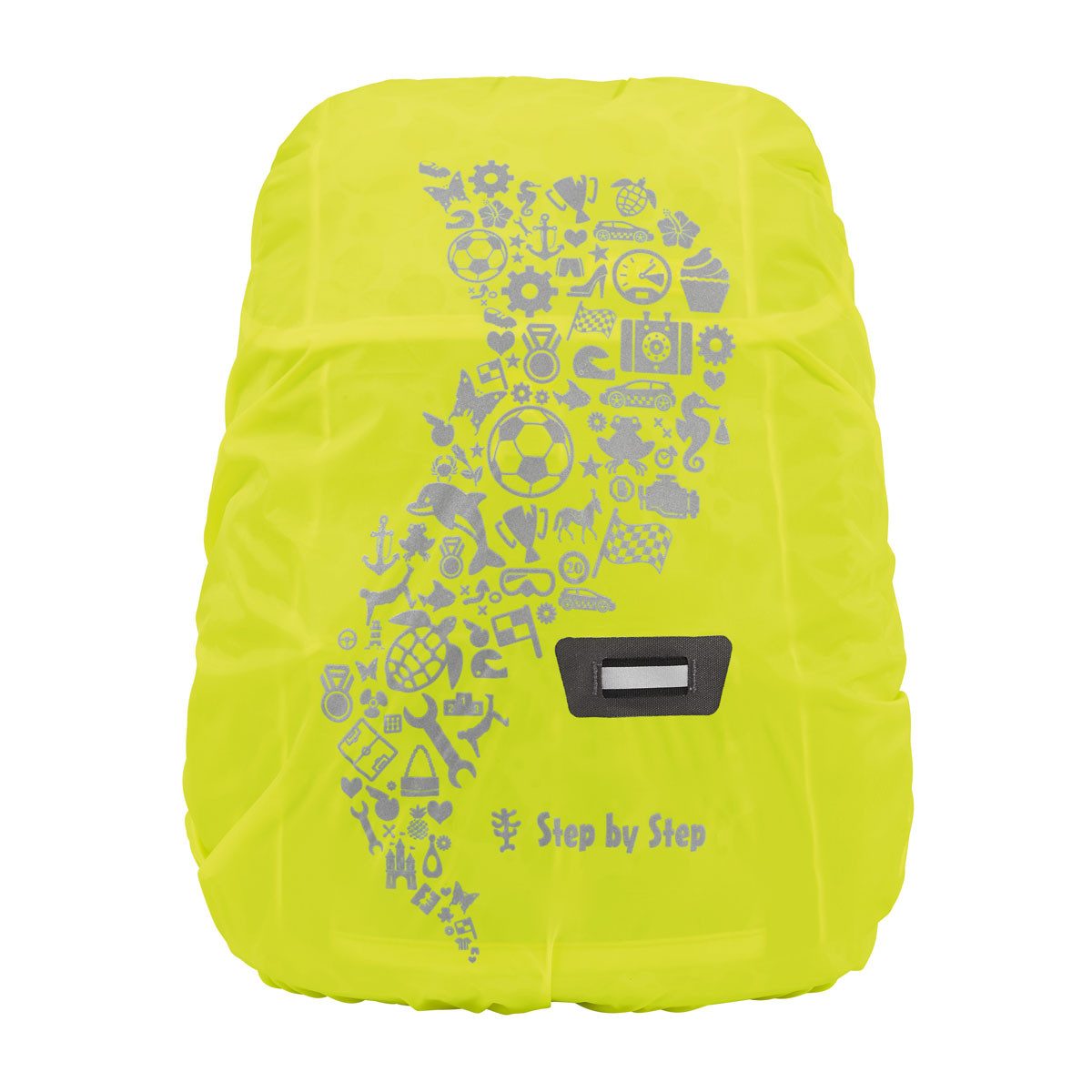 Step by Step Schulranzen Regenhülle Small, Neon Gelb, für KID Rucksack (1 Stück), Regencape, Regenschutz, Sicherheitshülle
