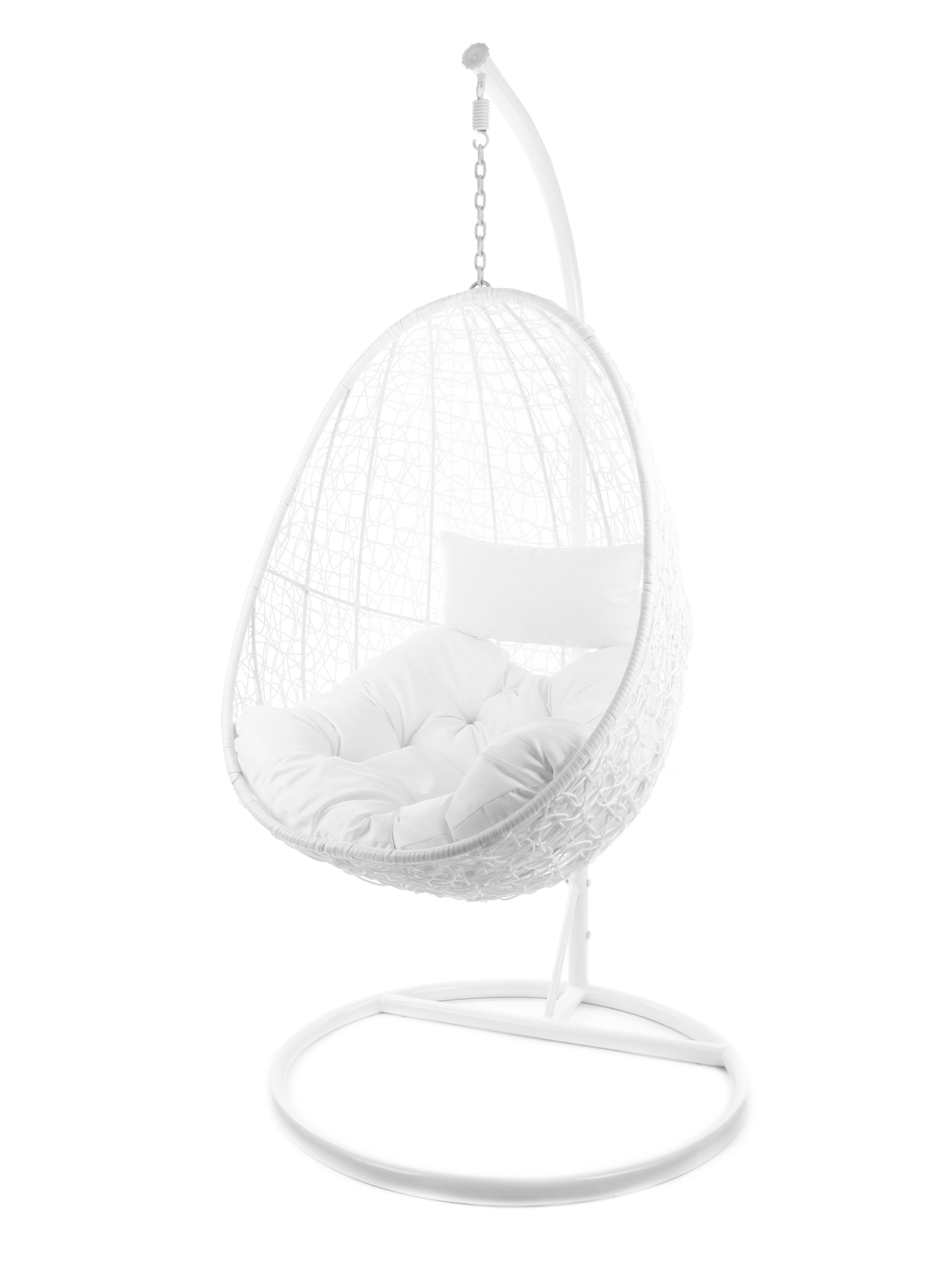 KIDEO Hängesessel Hängesessel CAPDEPERA weiß, mit Gestell und Kissen