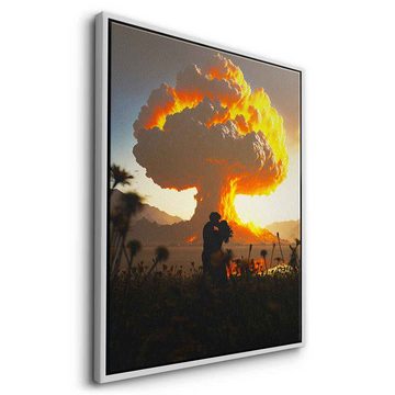 DOTCOMCANVAS® Leinwandbild Let The Sparks Fly, Leinwandbild Atompilz KI AI generiert digitale Kunst Wandbild