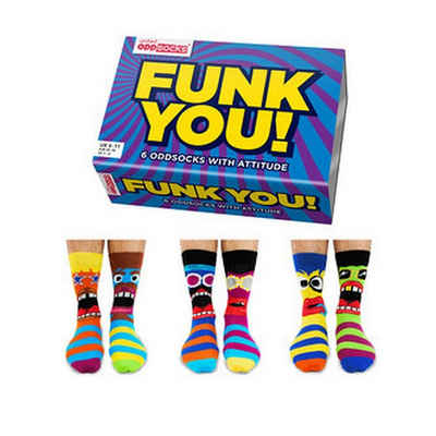 United Oddsocks Socken »3 Paar Socken Strümpfe Herren Funk You! Gr. 39-46 Oddsocks«