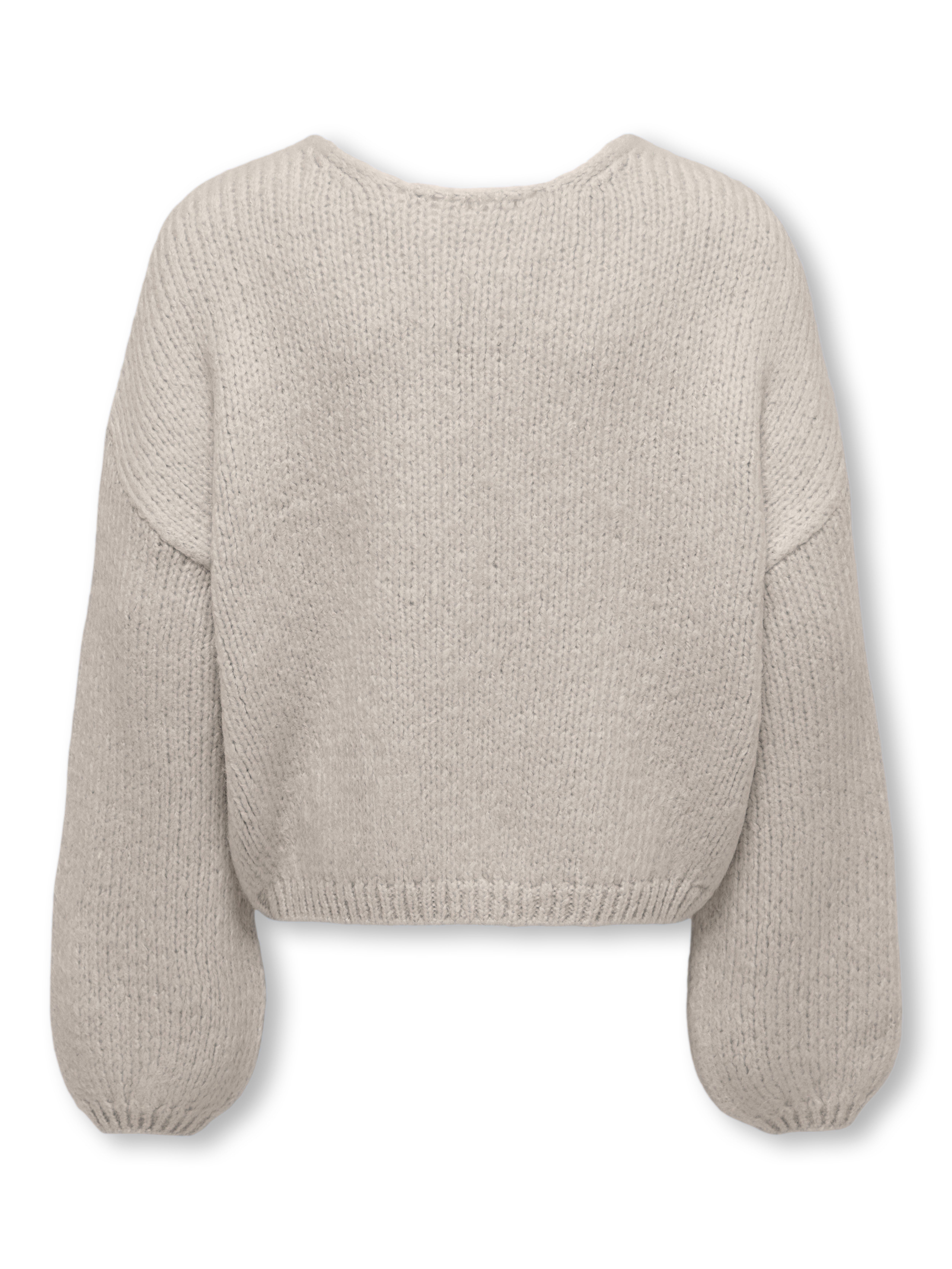 KIDS ONLY V-Ausschnitt-Pullover KOGDINEA L/S REVERSIBLE PULLOV. KNT Kunstfaser, regular fit