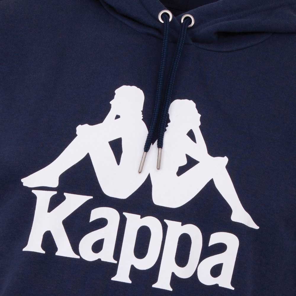 Kappa Kapuzensweatshirt - Rumpf an Sweat-Qualität, kuscheliger in und Ärmeln Bündchen Formstabile