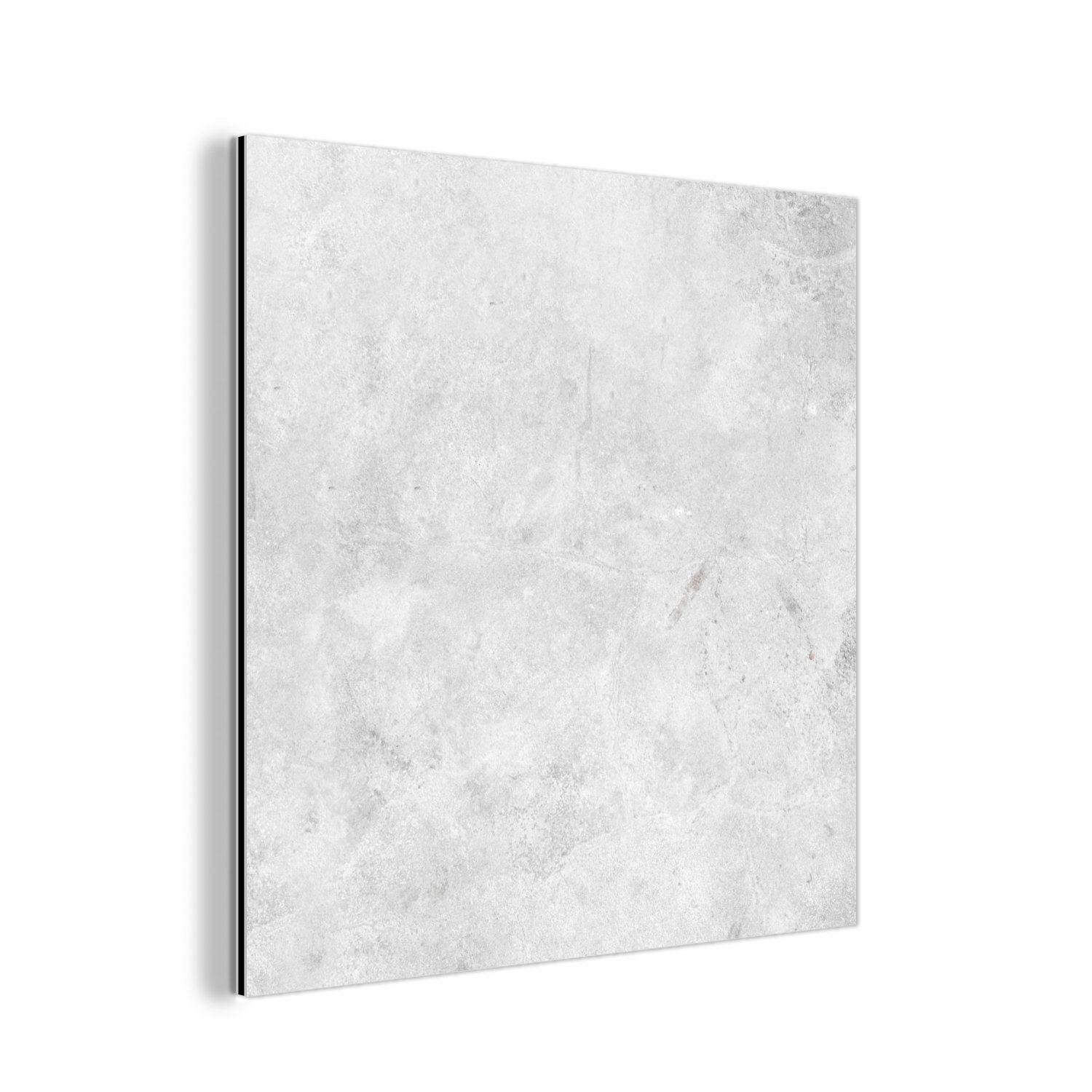 MuchoWow Metallbild Marmor - Textur - Grau - Marmoroptik, (1 St), Alu-Dibond-Druck, Gemälde aus Metall, Aluminium deko