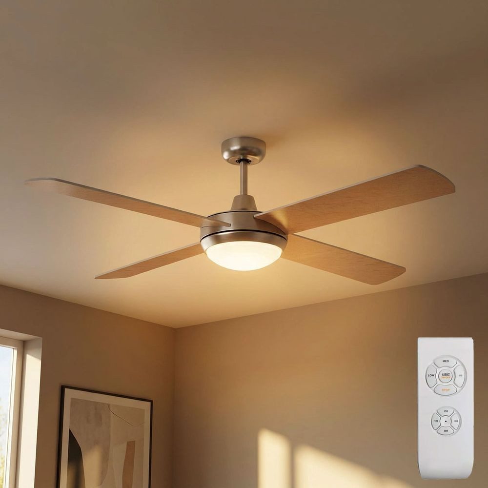 V-TAC Deckenventilator, Deckenventilator mit LED-Licht Fernbedienung 3 Stufen