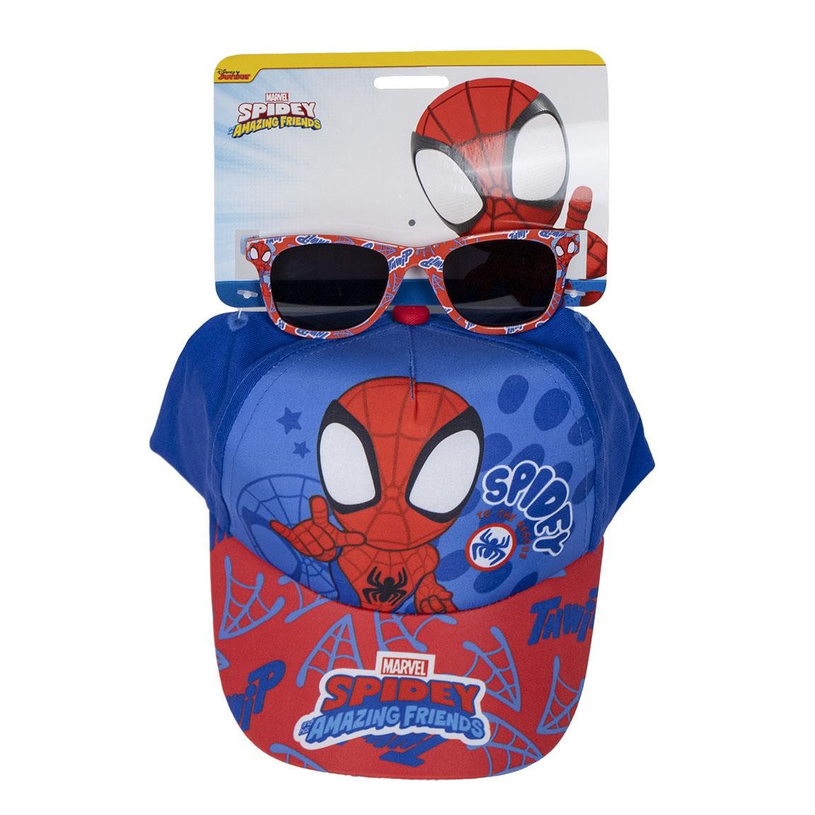 MARVEL Baseball Cap Marvel Spidey Kinder Basecap Baseball Kappe Mütze plus Sonnenbrille (1-St)