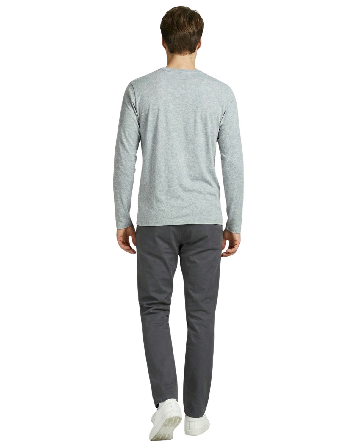 Jack & Jones Langarmshirt stilvolles Regular Fit Longsleeve mit Printdruck Bequemes Oberteil aus Baumwolle mit Rundhalsausschnitt – Bild 4 von 4