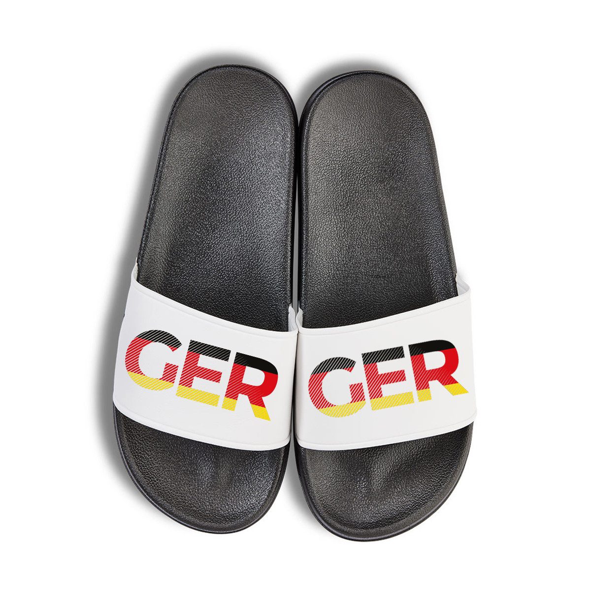 Youth Designz Deutschland Unisex Badelatschen Flip Flops Badeschuh mit lustigen Logo für Damen und Herren