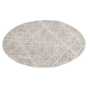Teppich CLASICO 9162, Carpet City, rund, Höhe: 11 mm, Kurzflor Geometrisch, Boho-Stil, Wohnzimmer