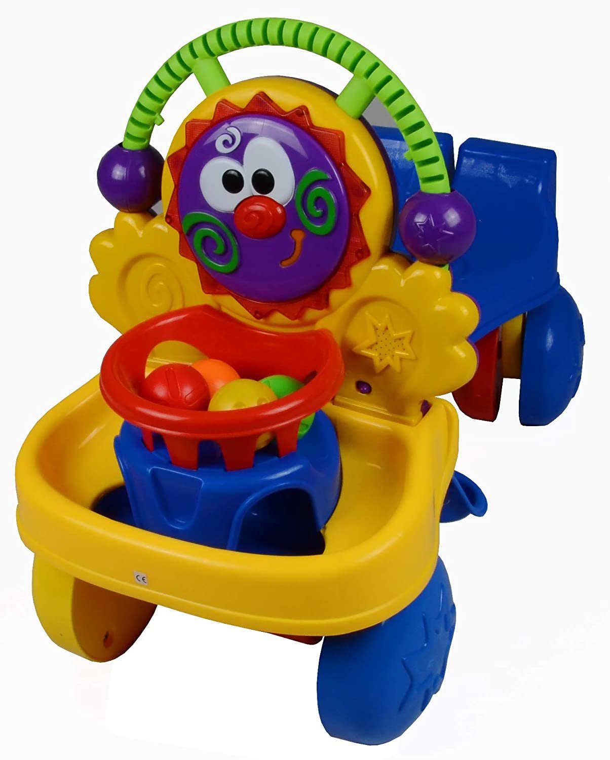Best for Kids Lauflernwagen 2-in-1 Lauflernhilfe & Rutschfahrzeug mit Licht & Sound ab 9 Monaten, (Einzelartikel, 5-tlg., 1 × Lauflernhilfe / Rutschfahrzeug), 2-in-1 Funktion, Licht- und Soundeffekte, ergonomischer Griff