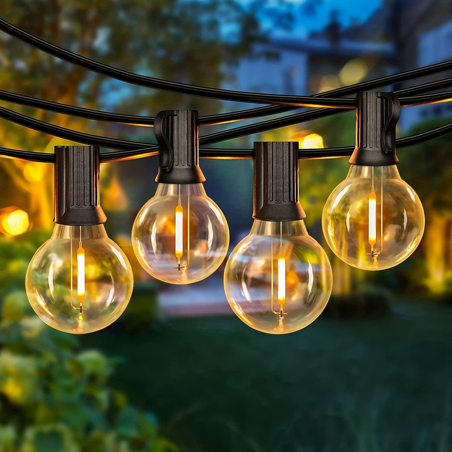 LMaxhome LED-Lichterkette G40Glühbirnen Gartenleuchte Außen Biergartenkette günstig online kaufen