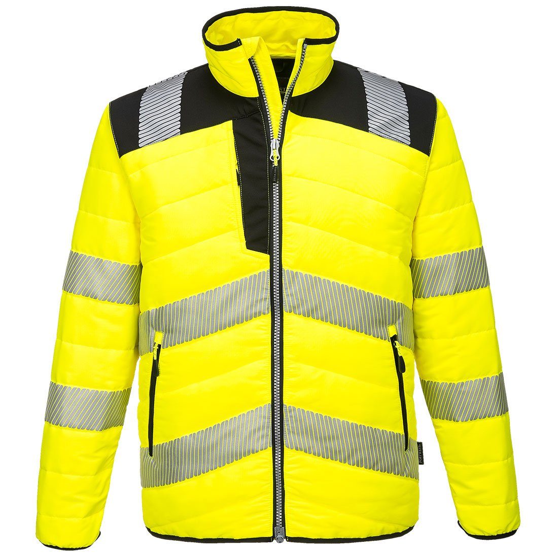 Portwest Warnschutz-Steppjacke Gelb/Schwarz PW3 Arbeitsjacke