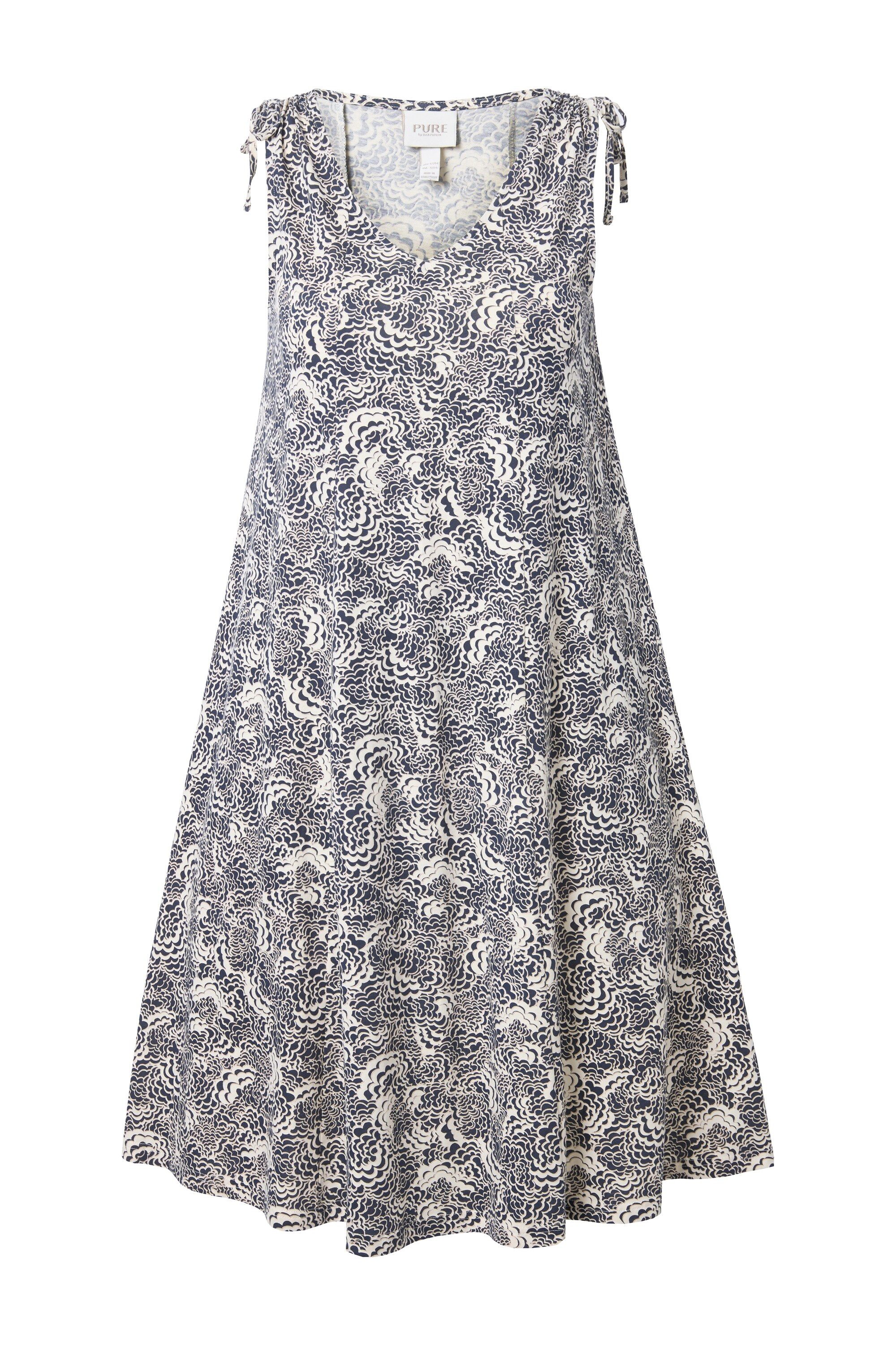 Ulla Popken Jerseykleid Midikleid Jersey Wolken V-Ausschnitt ärmellos günstig online kaufen