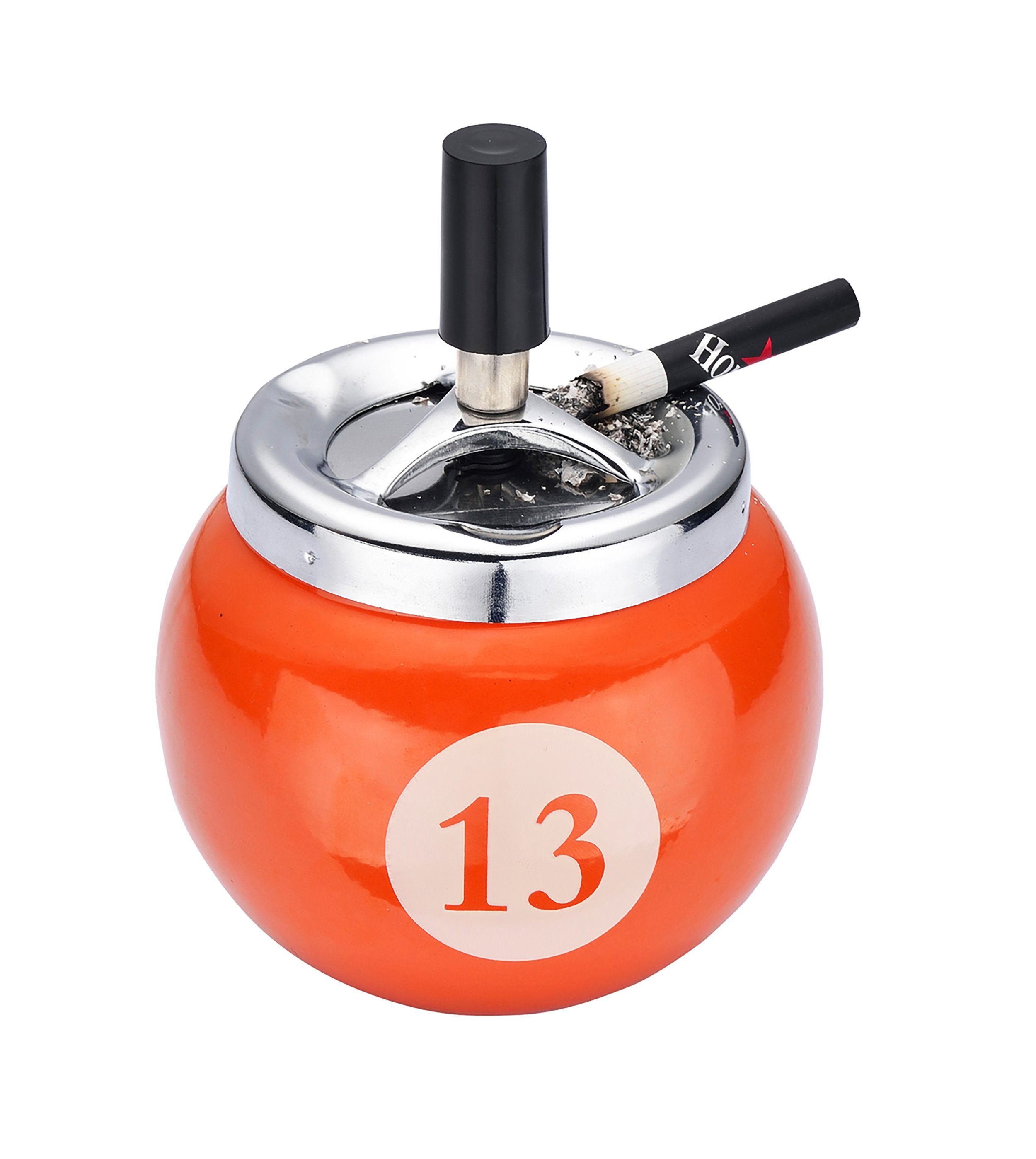 CHAMP Aschenbecher DREHASCHENBECHER Pool Ball Ø10cm Billard Kugel 80 (Schwarz - 8), Billardkugel Aschenbecher Windaschenbecher Drehascher Ascher – Bild 5 von 5