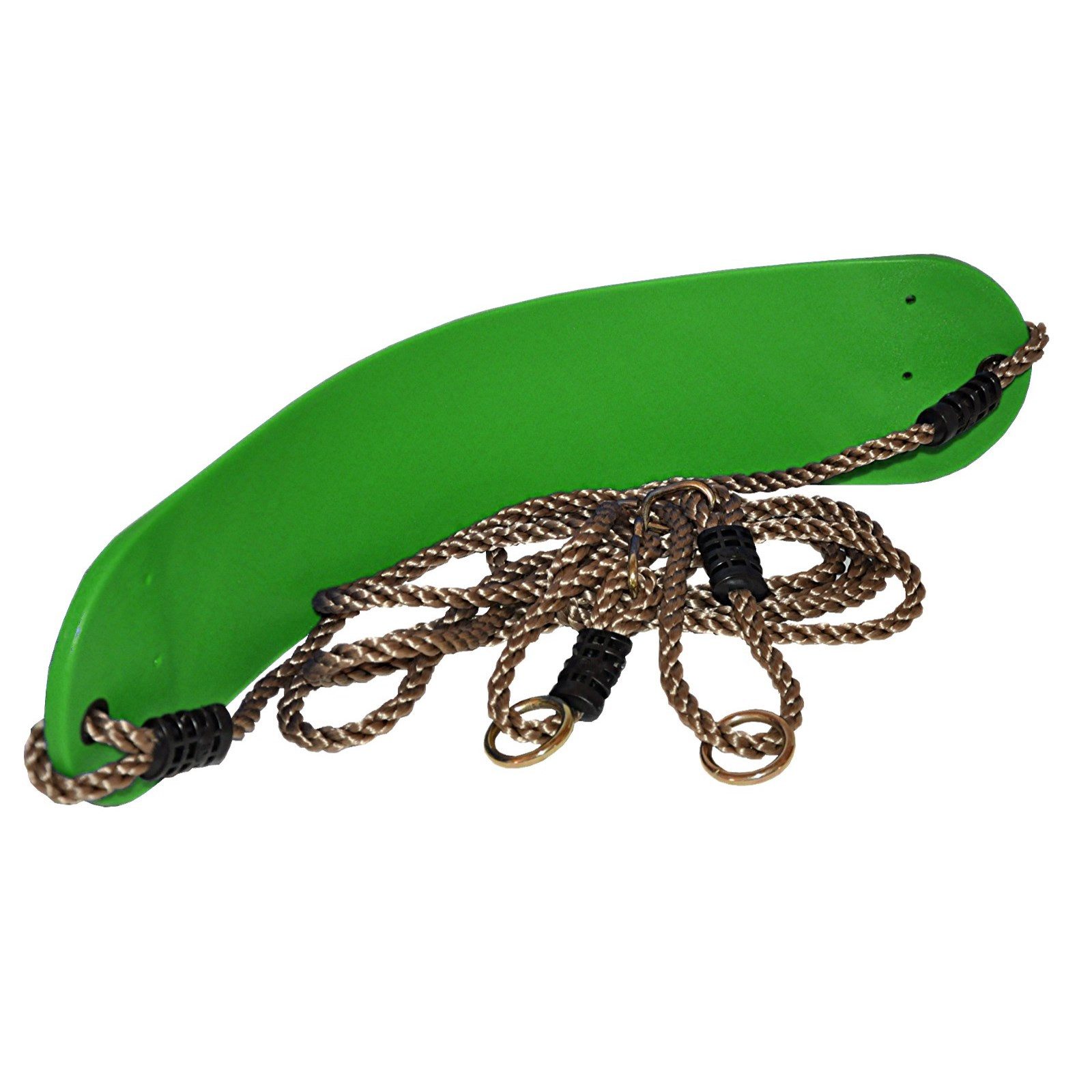 Loggyland Einzelschaukel Schaukelsitz aus elastischen Kunsstoff mit Seil und Befestigungsringen