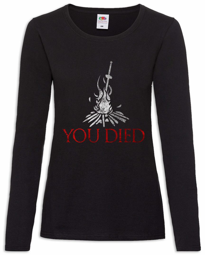 Langarmshirt You Died Soul Damen Langarmshirt Shirt Firelink Shrine Dark Gamer Kult