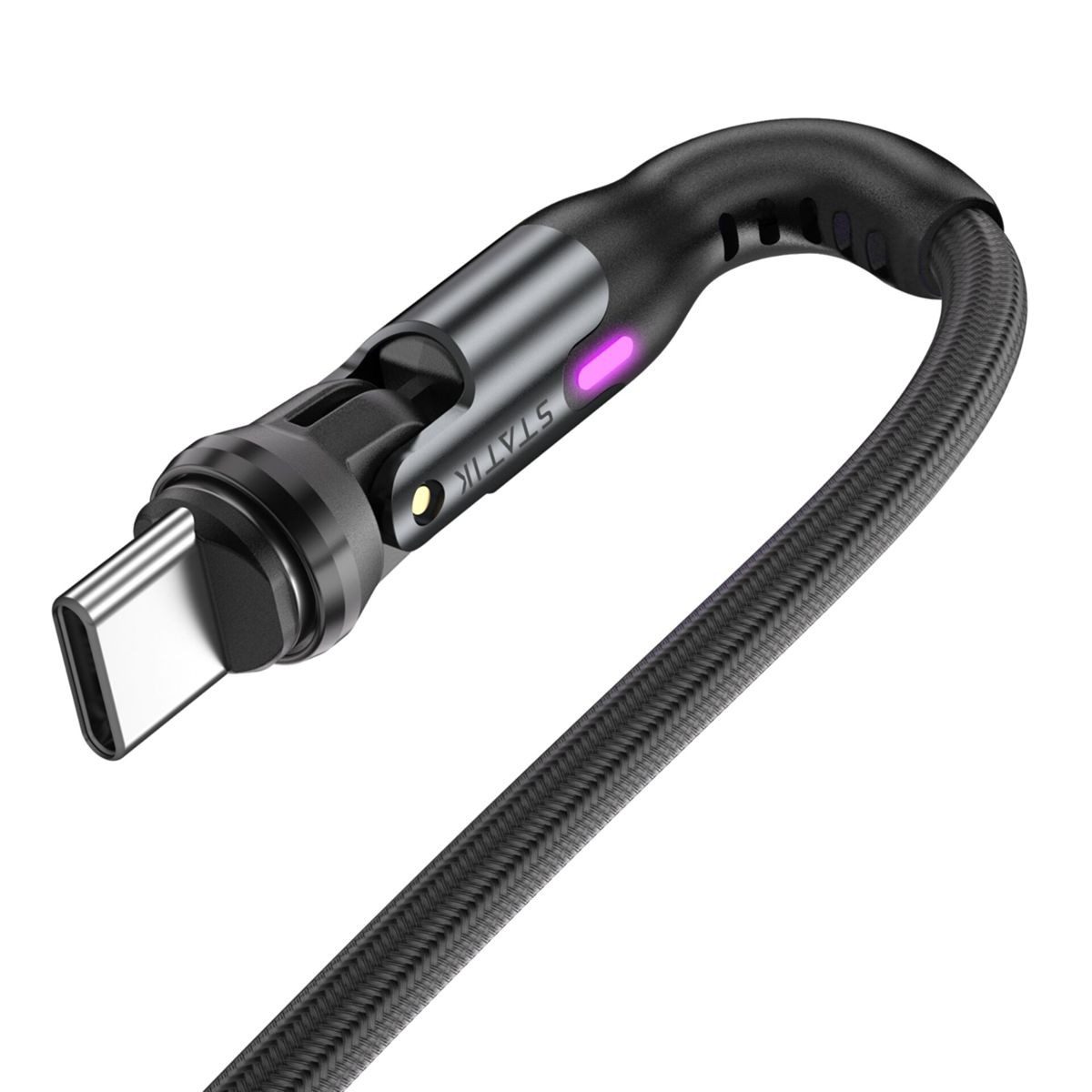 STATIK PowerPivot Pro braided rotating USB-C Cable Smartphone-Adapter