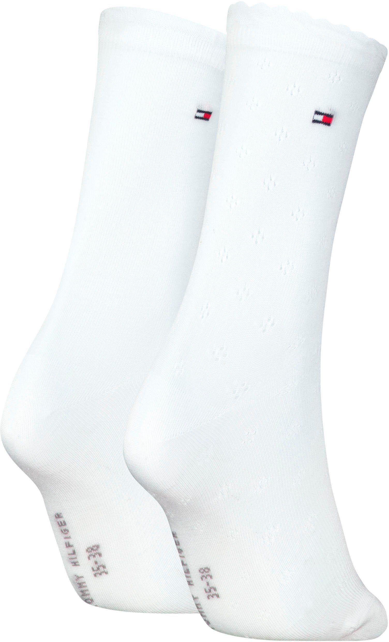 Tommy Hilfiger Socken (2-Paar) einschneidet der nicht lockerer Bund, white