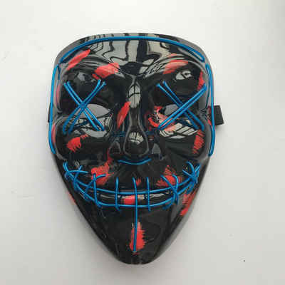 Zoelibat Verkleidungsmaske LED Purge Masken Schwarz verschiedene Farben Horror Masken, LED Kaltlichtdraht, Horror Effekt