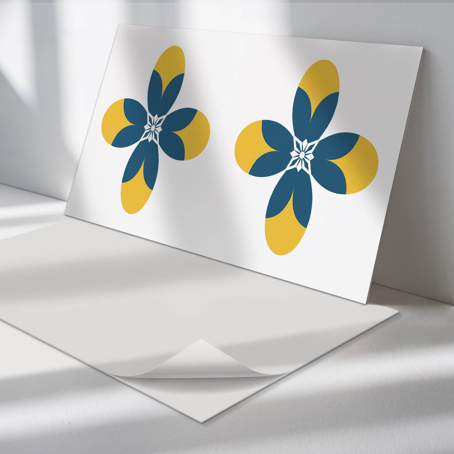 Tulup Spritzschutz Küchenrückwand Florales symmetrisches Muster Selbstklebend, (10-tlg)